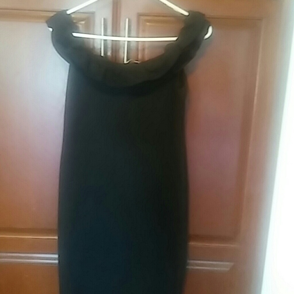 Black midi dress